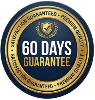 60-day money-back guarantee seal for BreathEaseX and CardioEaseX